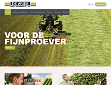 Tablet Screenshot of devriesmechanisatie.nl